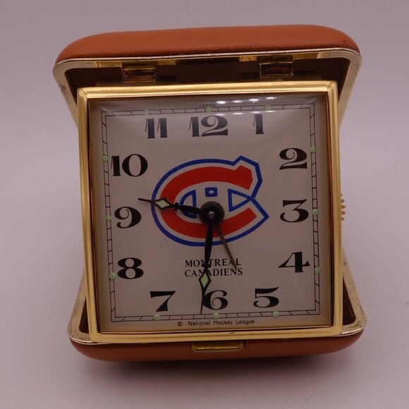 Vintage National Hockey League Montreal Canadiens Travel Alarm Clock Japan - Picture 1 of 16